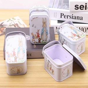Food Grad Candy Tin Box Small Tin Tin cu mâner108 * 80 * 60mm
